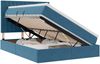 vidaXL Bett mit Stauraum und LED mit LED Dunkelblau 140 x 190 cm Samt 3372787 Bild 2