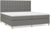 vidaXL Boxspringbett mit Matratze Dunkelgrau 200x200 cm Stoff, Härtegrad: H2 [3142682] Bild 2