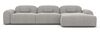 Ecksofa Barcelona L Form aus Samtstoff Kurz - Strukturstoff - hellgrau - Rechts Bild 3