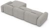 Ecksofa Barcelona L Form aus Samtstoff Kurz - Strukturstoff - hellgrau - Rechts Bild 4