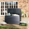 Weide Gartenbox | 100% Aluminium | Aufbewahrungsbox 284 L | Outdoor Box mit Deckel | 100 x 64 x 46 cm Bild 3