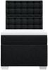 vidaXL Boxspringbett mit Matratze Schwarz 90x190 cm Stoff 3290359 Bild 4