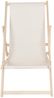 Sonnenliege Beige Strandmöbel Campingstuhl Holz klappbar Faltsitz Balkonsessel Bild 3