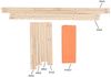 Sonnenliege Beige Strandmöbel Campingstuhl Holz klappbar Faltsitz Balkonsessel Bild 5
