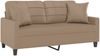 vidaXL 2-Sitzer-Sofa mit Zierkissen Cappuccino-Braun 140 cm Kunstleder 3200807 Bild 3