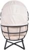 Gartenmuschel JUSTUS - Kunststoff, Beige | Sonneninsel Outdoor Relaxsessel mit Dach Garten Pool Bild 3