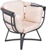 Gartenmuschel JUSTUS - Kunststoff, Beige | Sonneninsel Outdoor Relaxsessel mit Dach Garten Pool Bild 2