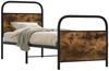 Einzelbettgestell Design für Erwachsene ohne Matratze 75x190 cm Räuchereiche Holzwerkstoff d3885e Bild 2