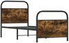 Einzelbettgestell Design für Erwachsene ohne Matratze 75x190 cm Räuchereiche Holzwerkstoff d3885e Bild 3