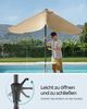 Songmics Sonnenschirm ohne Aufbewahrungstasche, ohne Ständer, UPF 50+, Stahl / Polyester, Taupe, 200 x 150 cm Bild 3