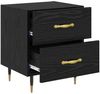 vidaXL Nachttisch 2 pcs Schwarz Eichen-Optik 40 x 35 x 47,5 cm 881982 Bild 5