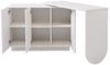 Flieks Kommode mit 360° drehbar Tisch weiß (B110-170/T40/H75cm, 1 St, mit verstellbarer Ablage), Schminktisch Eckschreibtisch Sideboard mit Stauraum, Breite 110/170 cm Bild 4