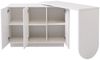 Flieks Kommode mit 360° drehbar Tisch weiß (B110-170/T40/H75cm, 1 St, mit verstellbarer Ablage), Schminktisch Eckschreibtisch Sideboard mit Stauraum, Breite 110/170 cm Bild 3