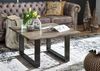 Couchtisch Sheesham 80x80x45 smoked oak lackiert Plattenstärke 2,5cm FREEFORM #0201 Bild 5