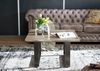 Couchtisch Sheesham 80x80x45 smoked oak lackiert Plattenstärke 2,5cm FREEFORM #0201 Bild 4