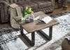 Couchtisch Sheesham 80x80x45 smoked oak lackiert Plattenstärke 2,5cm FREEFORM #0201 Bild 2