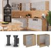 Eckunterschrank R-Line Beton 86 cm , AP Eiche Vicco Bild 2