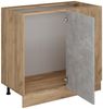 Eckunterschrank R-Line Beton 86 cm , AP Eiche Vicco Bild 4