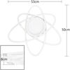 ZMH Deckenlampe LED Deckenleuchte Modern - Schlafzimmerlampe Design mit Fernbedienung 77W Dimmbar Wohnzimmerlampe Wohnzimmer Küchenlampe Deckenbeleuchtung für Schlafzimmer Küche Flur Büro Bild 5