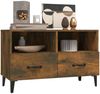 TV-Schrank Räuchereiche 80 x 36 x 50 cm Holzwerkstoff [817492] Bild 4