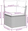 vidaXL Gartensofa-set mit Speicher 7 pcs Schwarz Poly-Rattan 3355542 Bild 4
