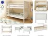 OTTO home Etagenbett Erik, teilbar in 2 Einzelbetten, Kassettenoptik, Landhausstil, mit Lattenroste, Massivholz, Made in EU Bild 4
