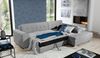 ELTAP 'Sorento', Ecksofa, Eckcouch, Hellgrau / Off-White, 78 x 194 x 296 cm, Rechts Bild 3