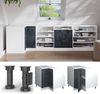 Dachschrägenschrank Eckschrank Rion Schwarz Beton 75.6 x 81.6 cm mit 1 Tür, Schrankkorpus 60 cm Tiefe Vicco Bild 5