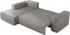 Ecksofa mit Schlaffunktion, Bettkasten und losen Kissen für das Wohnzimmer - TRENTINO - Hellgrau Velvet - links Bild 5