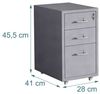 Relaxdays Abschließbarer Rollcontainer aus Metall Bild 4