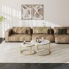 Runder Marmor Couchtisch Set Gold Weiß Modern 80 x 80 cm & 60 x 60 cm Bild 4