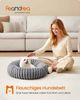 FEANDREA Hundebett, Katzenbett, Donut Kissen, waschbar, weiche Polsterung, rutschfest, grau Bild 2