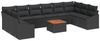 vidaXL Gartensofa-set mit Speicher 11 pcs Schwarz Poly-Rattan 3356553 Bild 2