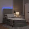 vidaXL LED-Speicherbett mit Matratze Taupe 90 x 190 cm Stoff 3372387 Bild 5