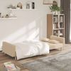vidaXL Schlafsofa 2-Sitzer mit 2 Kissen Creme Stoff 375802 Bild 3