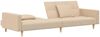 vidaXL Schlafsofa 2-Sitzer mit 2 Kissen Creme Stoff 375802 Bild 5