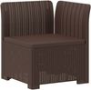 vidaXL 1-Sitzer Garten-Sofa mit Kissen Rattan-Look PP Braun 8011820 Bild 2