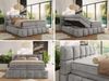 MKS MÖBEL Boxspringbett NIRA KING (Doppelbett-Set mit Topper & Bettkasten, 7-Zonen-Taschenfederkern, Härte H3/H4 wählbar, Topper 5 cm), breites, weiches Kopfteil, Komfortliegehöhe, robuste Ausführung Bild 3