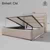 Flieks Funktionsbett cozy, Polsterbett Stauraumbett Hydraulisches Doppelbett Leinen 160x200cm Bild 4