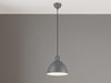 Pendelleuchte TELME Industrial Style mit Metallschirm in Betonoptik, Ø 30cm Bild 3
