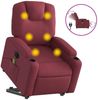 vidaXL Elektrischer Massagesessel mit Aufstehhilfe Weinrot Stoff 3204407 Bild 2