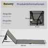 Outsunny Gartenliege Strandmatratze mit Tragegurt, Magazin Tasche, Faltbare Strandliege, 2 St, Strandmatte, Stahl, Oxford, 142 x 51 x 40 cm, Grau Bild 3
