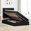 vidaXL Aufbewahrungsbett mit Matratze Schwarz 120 x 200 cm Polyester 3371837 Bild 4
