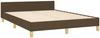 Doppelbett, Polsterbett mit Kopfteil Stoff Dunkelbraun 140x190 cm Bild 5