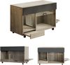 Katzentoilettenschrank 100 x 45,5 x 67 cm aus MDF in Eichefarben mit Schubladen und Rollen Bild 5