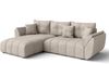 AX LIVING L Form hellbraune Ecksofa Verciani Schlaffunktion Bettkasten Bild 2