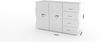 Sideboard >Onda< in Weiß Hochglanz - 130x81,2x40cm (BxHxT) Bild 4