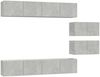 6-tlg. TV-Schrank-Set Betongrau Holzwerkstoff [3114601] Bild 2