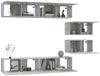 6-tlg. TV-Schrank-Set Betongrau Holzwerkstoff [3114601] Bild 4