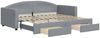 vidaXL Tagesbett Ausziehbar mit Schubladen Hellgrau 90x200 cm Stoff 3197224 Bild 2